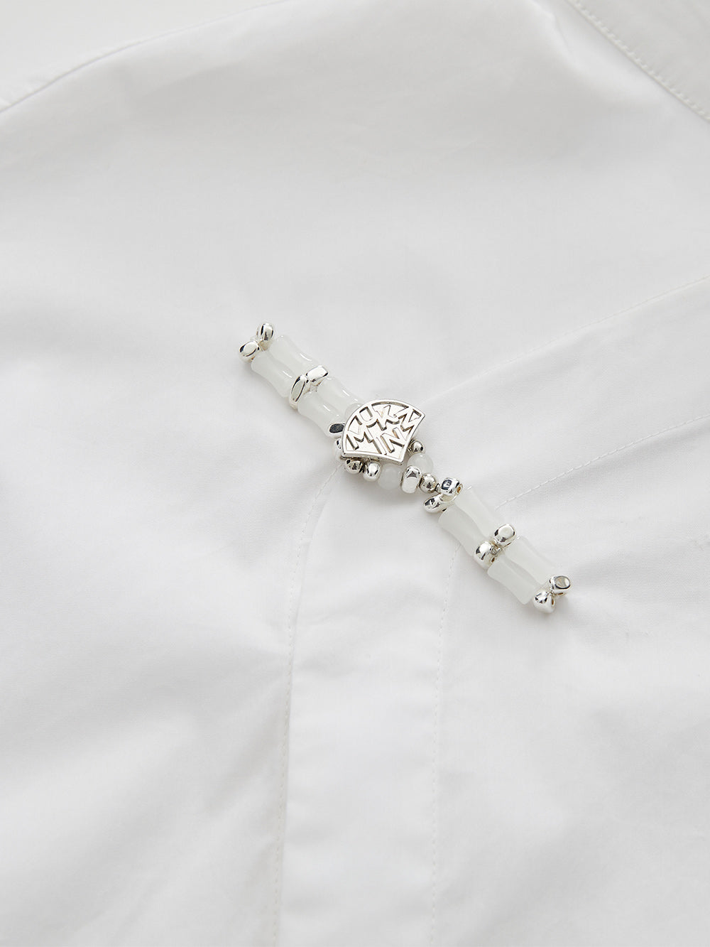 MUKZIN Linglong "White Jade" New Chinese-Style Button-Up Collar Loose Tang Dynasty-Inspired Shirt