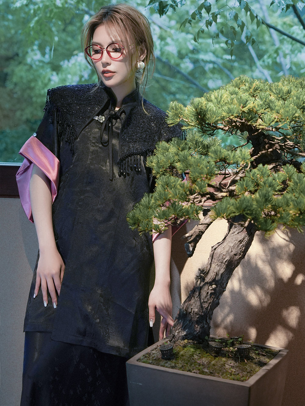 MUKZIN Tricolor Chinese Cheongsam Jacket