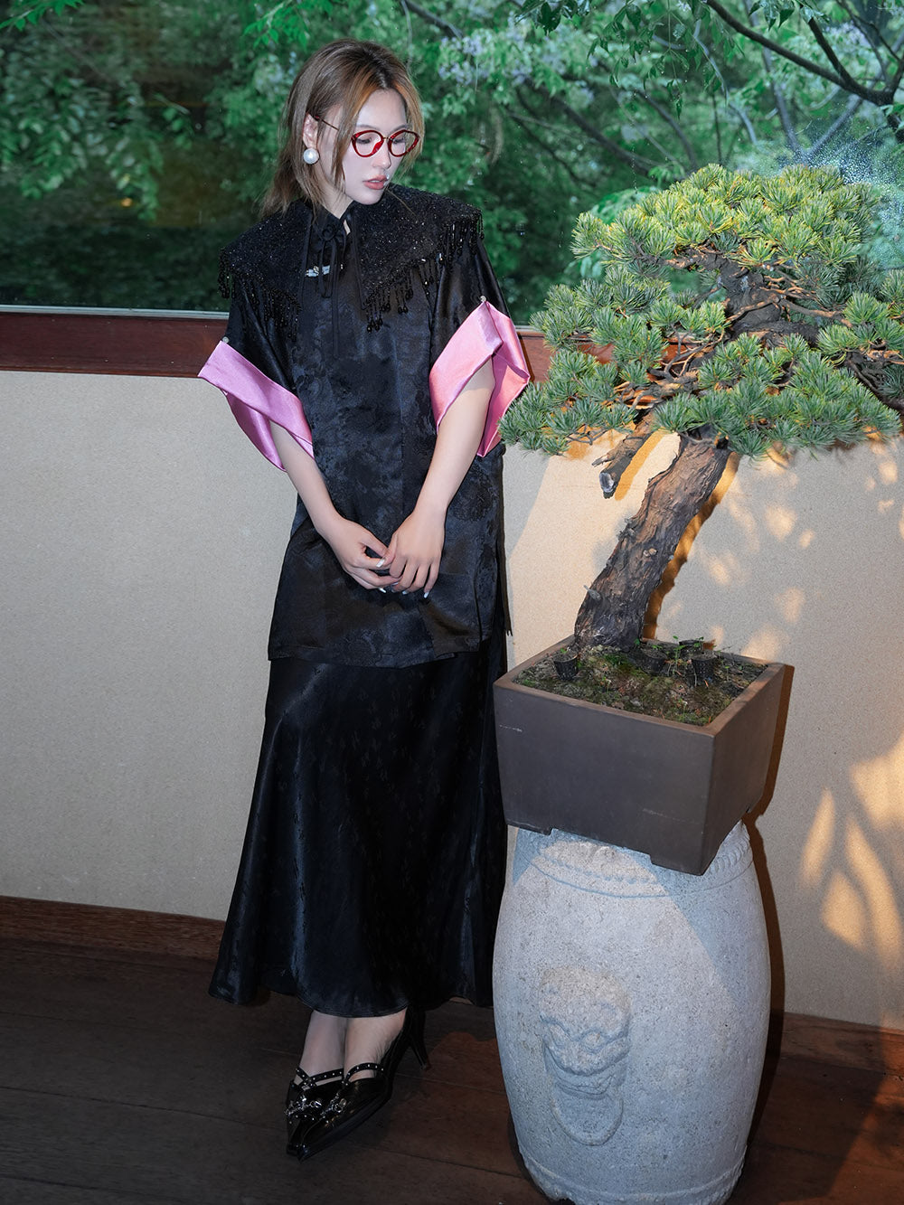 MUKZIN Tricolor Chinese Cheongsam Jacket