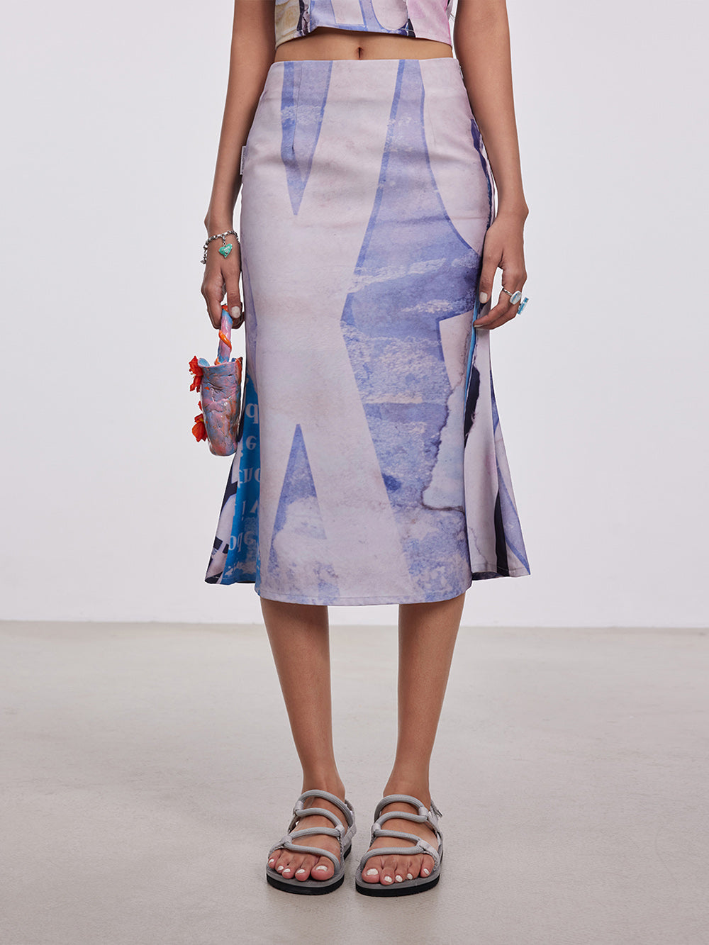 MUKTANK x Damage Asia Tropical Vacation Printed Skirt Set (Top+Skirt)
