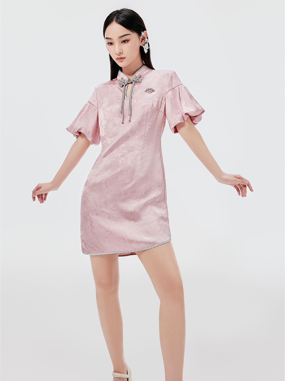 MUKZIN Vintage Jacquard Cheongsam Dress