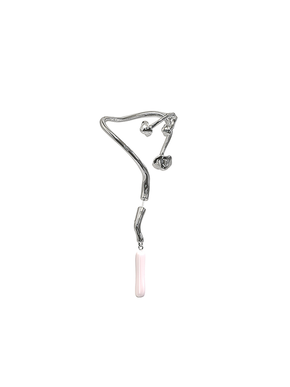 MUKTANK x PEARLONA Dangerous Garden -Silver Baroque Pearl Ear Cuff
