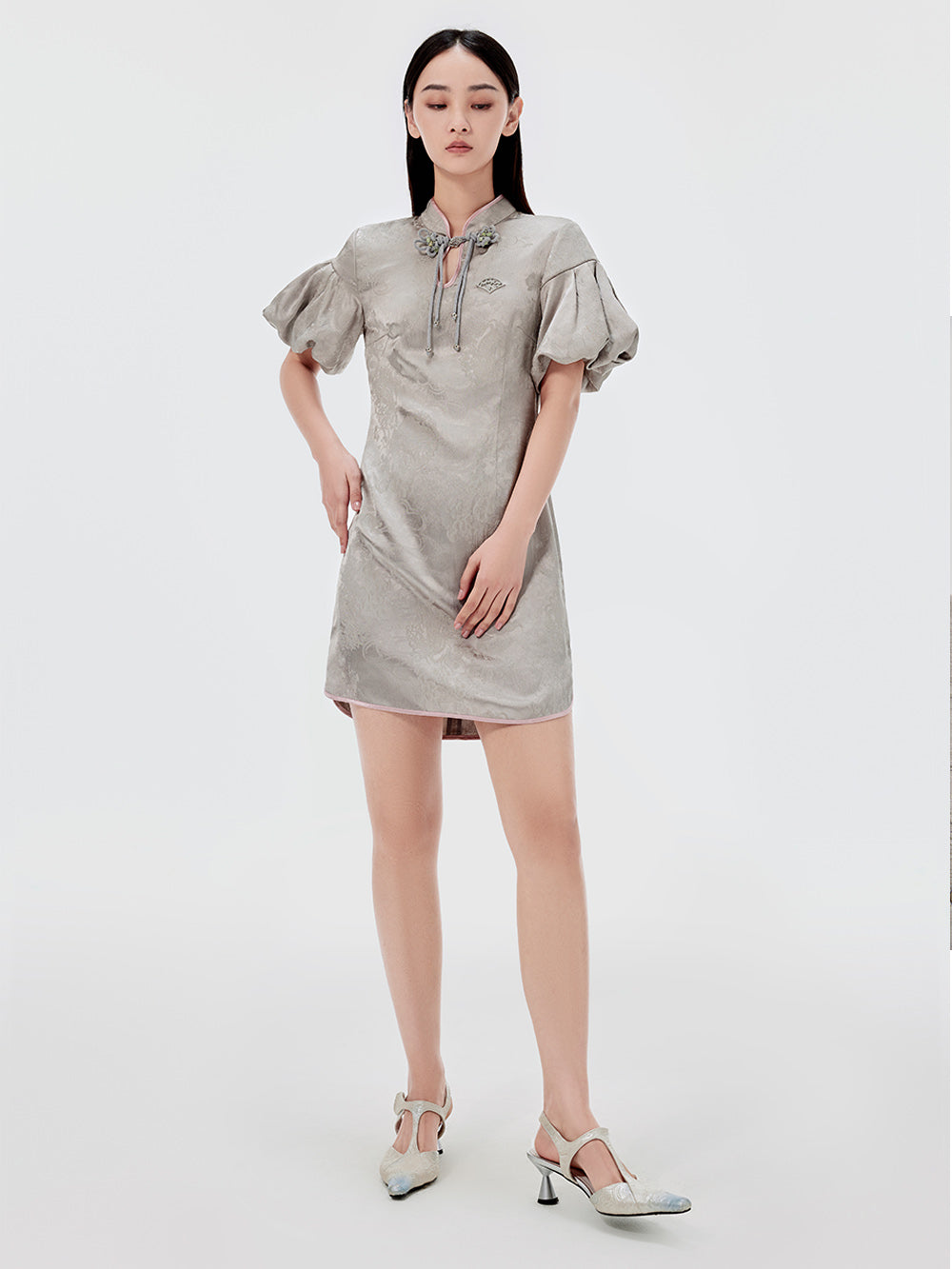MUKZIN Vintage Jacquard Cheongsam Dress