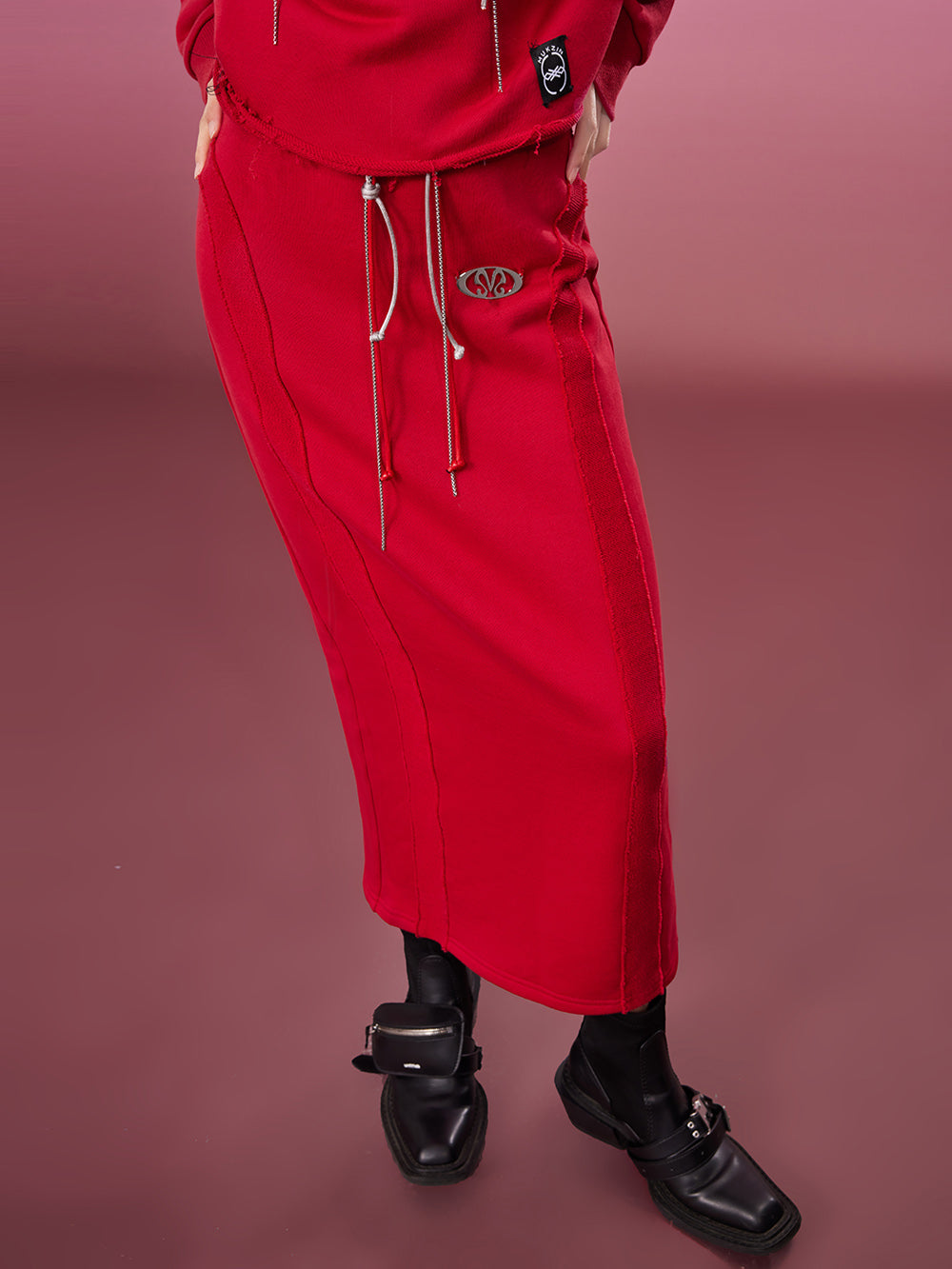MUKZIN Solid Color Simple Casual Long Skirt