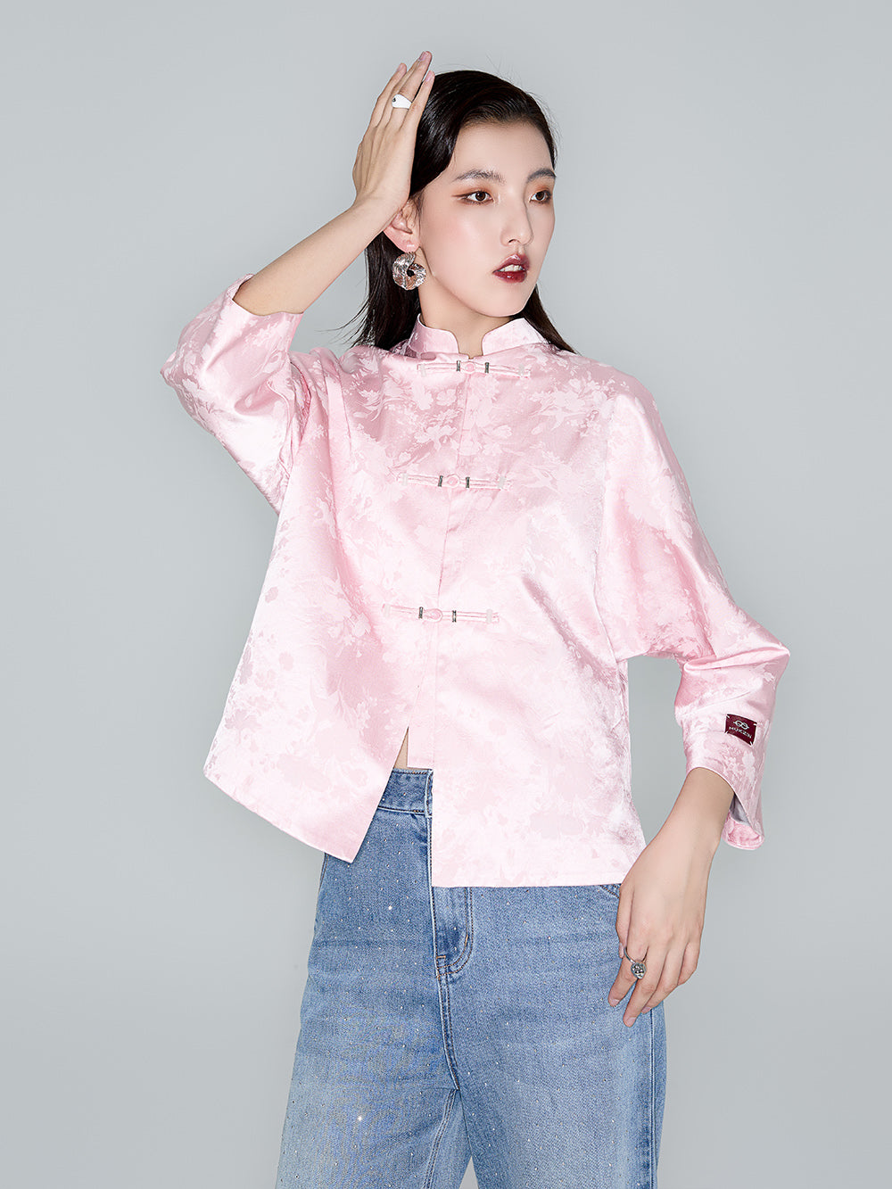 MUKZIN Linglong "thunderclap" Jacquard New Chinese Style Sleeveless Tang Style Jacket