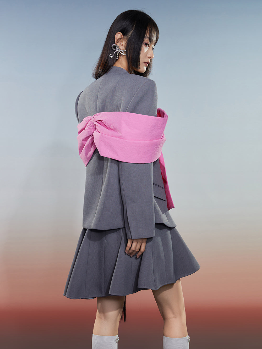 MUKZIN New Arrival Stitching Eye-catching Fashionable Versatile Suit