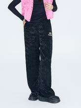 MUKZIN Linglong "Thunderbolt" - Embossed Jacquard Relaxed Draped Balloon Pants