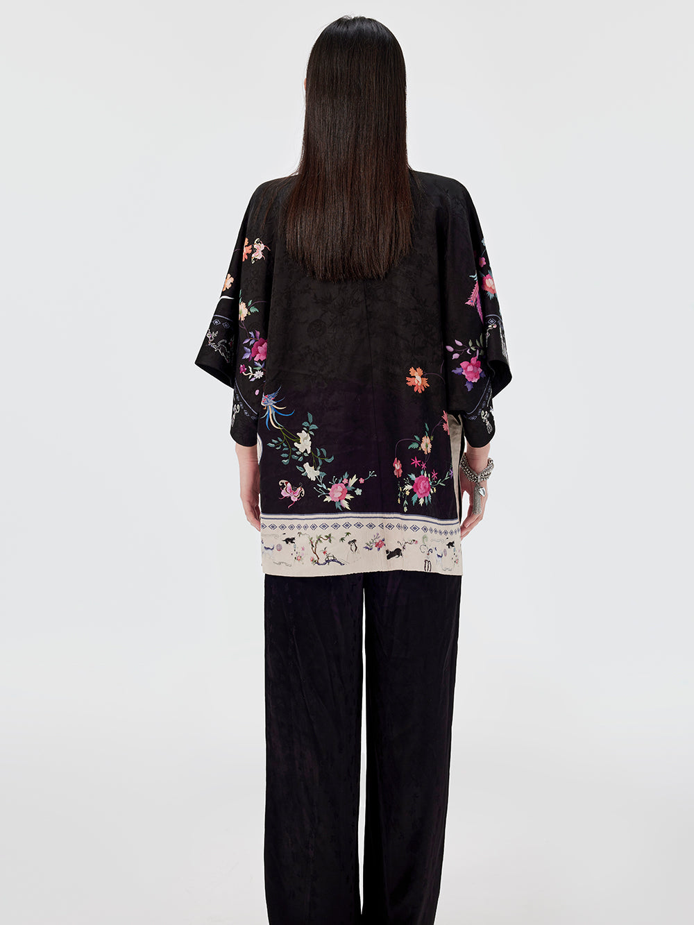 MUKZIN Animal Print Cheongsam Shirt