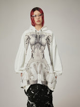 MUKTANK  AI Robot Printed Oversize Unisex Hoodie