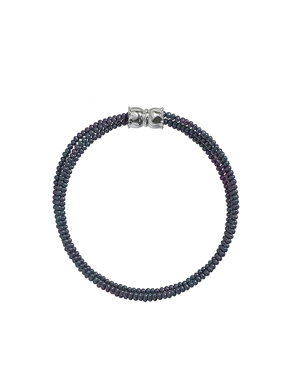 MUKTANK x PEARLONA DANGEROUS GARDEN-GHOST FACE LILY Magnetic Stone Bracelet