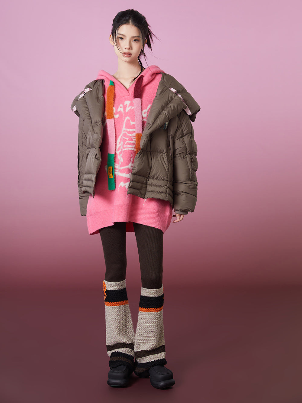 MUKZIN Color Block Fashionable High-quality Outerwear Down Jacket
