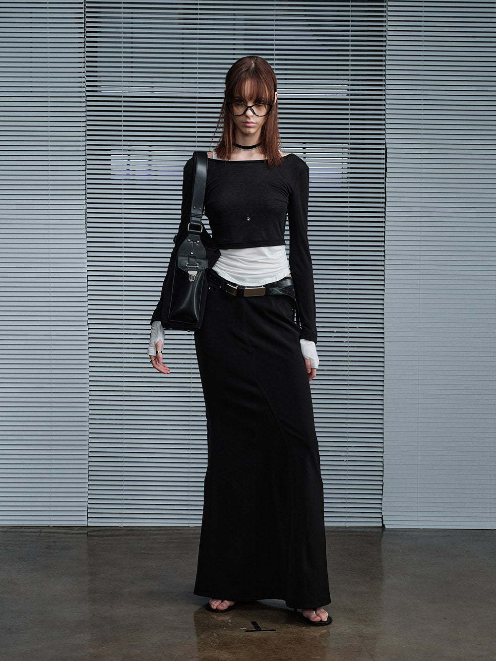 MUKTANK X MODULER Atmospheric Mermaid Hem Midi Skirt