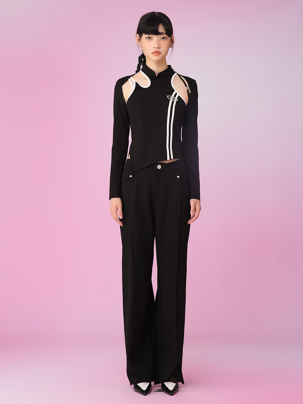 MUKZIN All-match Black OL Style Slim Trousers