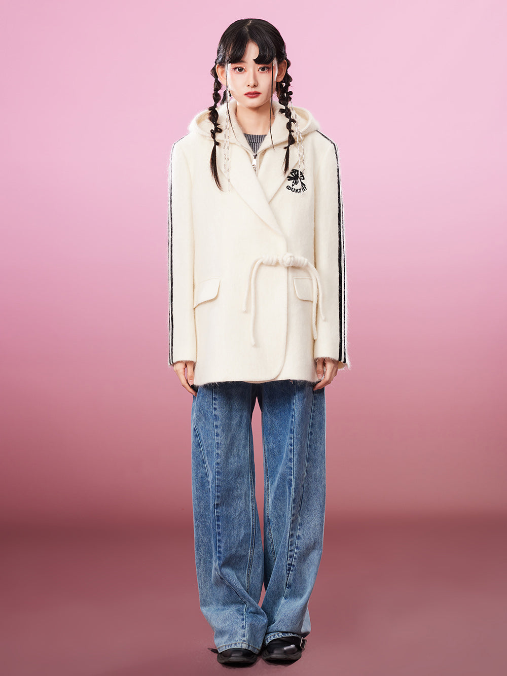 MUKZIN Strap Style Marked Chic Coat