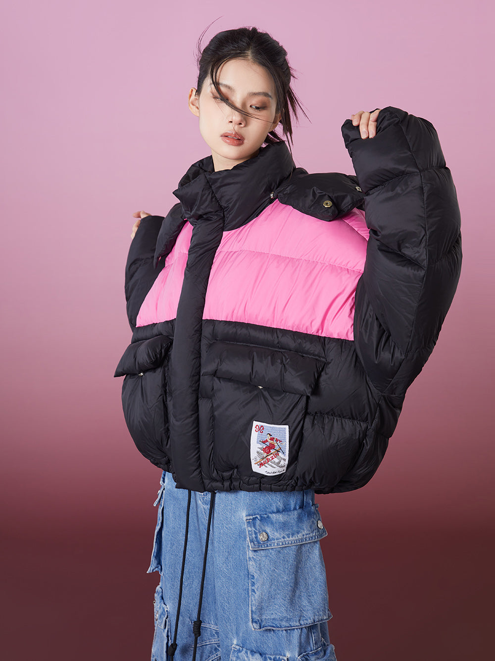 MUKZIN Suger Color Bolocking Down Jacket