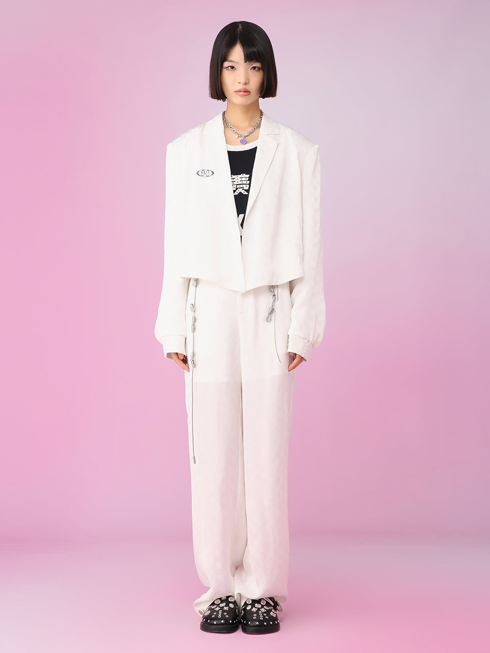 MUKZIN White Simple Temperament Charming All-Match Suit