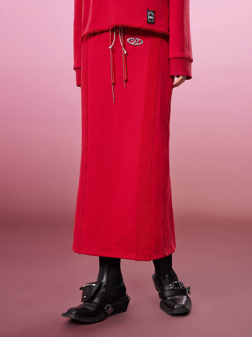 MUKZIN Solid Color Simple Casual Long Skirt