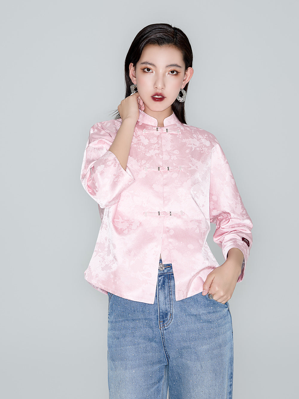 MUKZIN Linglong "thunderclap" Jacquard New Chinese Style Sleeveless Tang Style Jacket