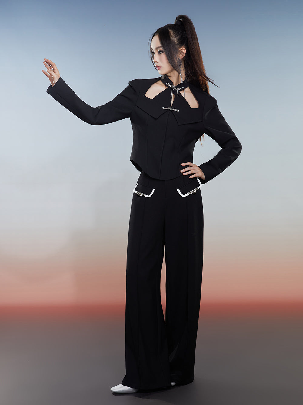 MUKZIN Chinese Style Black Temperament Original Personalized Jacket