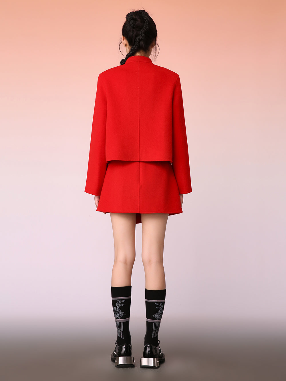 MUKZIN Retro Style Red Original Slim Fashion Coat