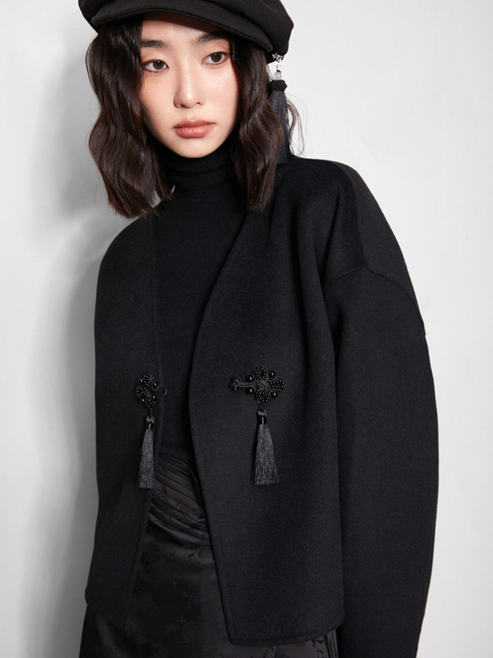 MUKTANK x CUUDICLAB Tassel Double-faced Woolen Coat