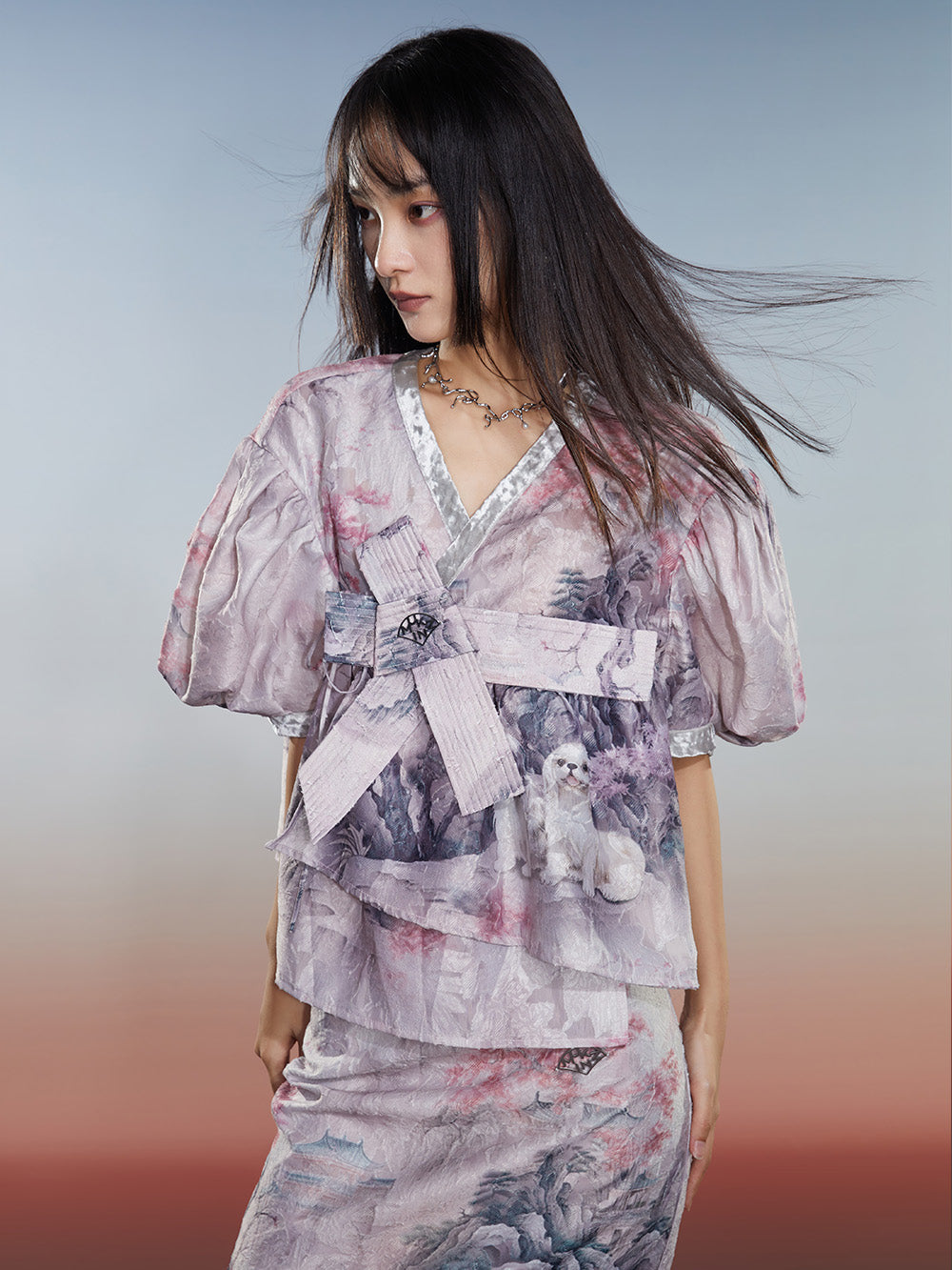 MUKZIN New Original All-match T-shirt with Bow Puff Sleeves