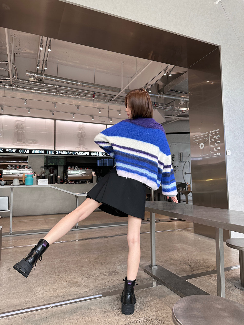 MUKZIN Bow Striped All-match Casual Cute Sweatshirt