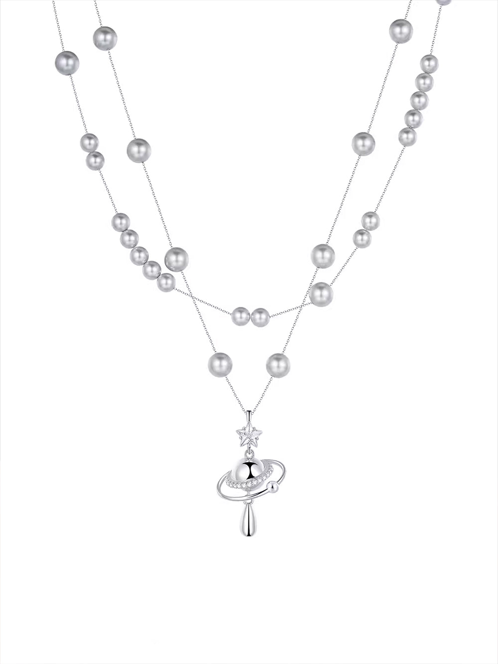 MUKTANK×SUN HUNTER Iris Carved Heart Plain Chain Necklace