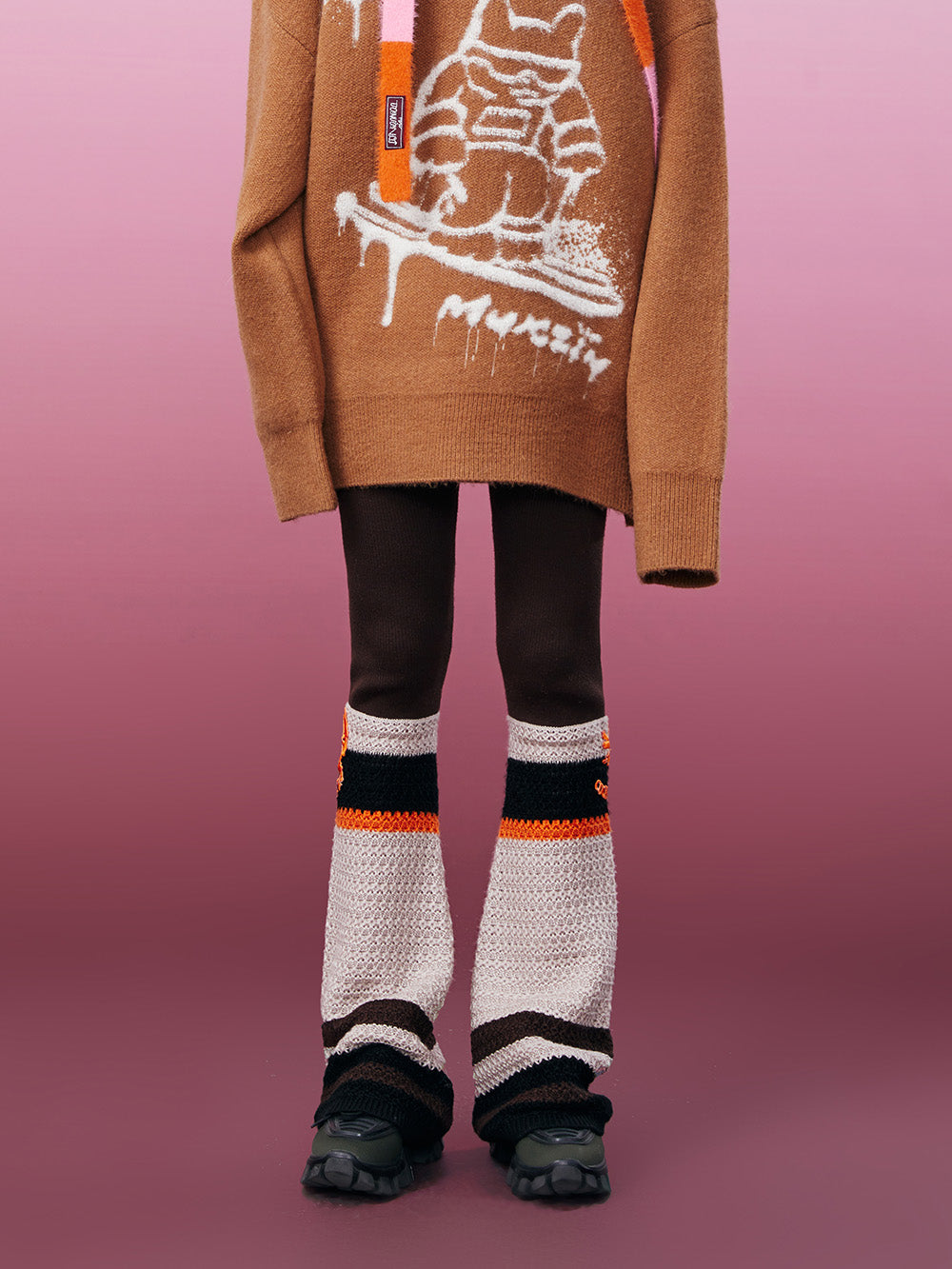 MUKZIN Hollow-out Knited Versatile Leggings Pant