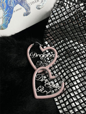 MUKTANK x Mandarin Zan Club Dragon Girl Heart Enamel Earrings