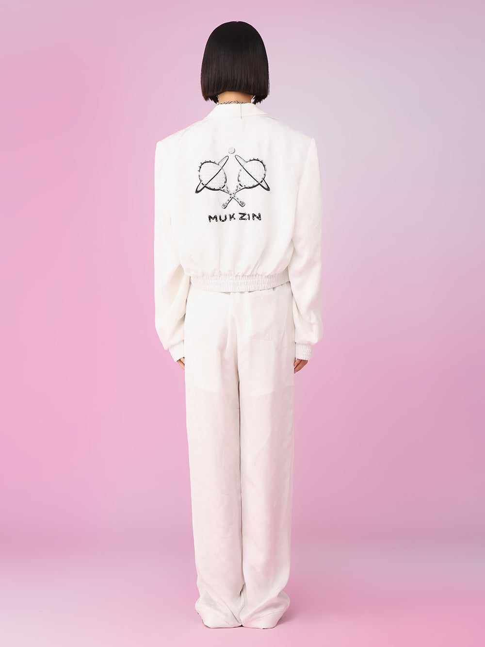 MUKZIN White Simple Temperament Charming All-Match Suit