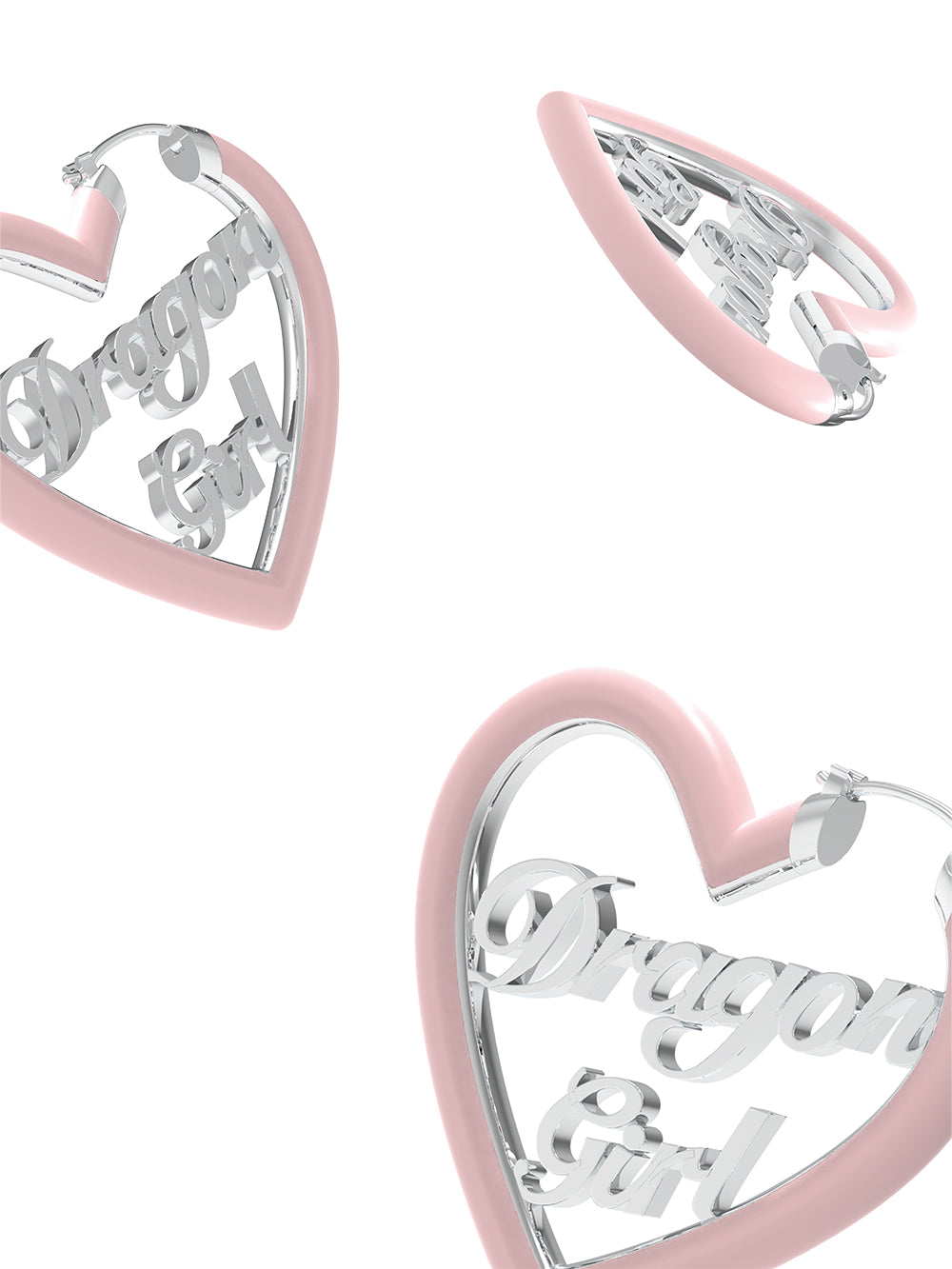 MUKTANK x Mandarin Zan Club Dragon Girl Heart Enamel Earrings