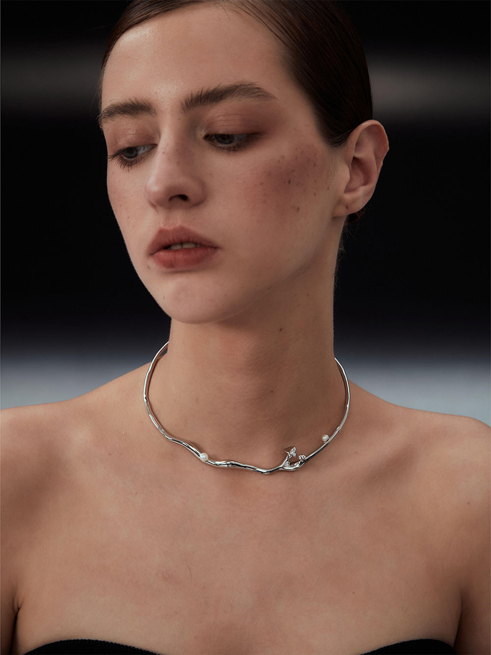 MUKTANK x PEARLONA Dangerous Garden -Angel Mushroom Baroque Pearl Necklace