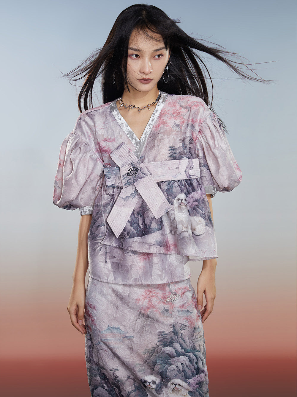 MUKZIN New Original All-match T-shirt with Bow Puff Sleeves