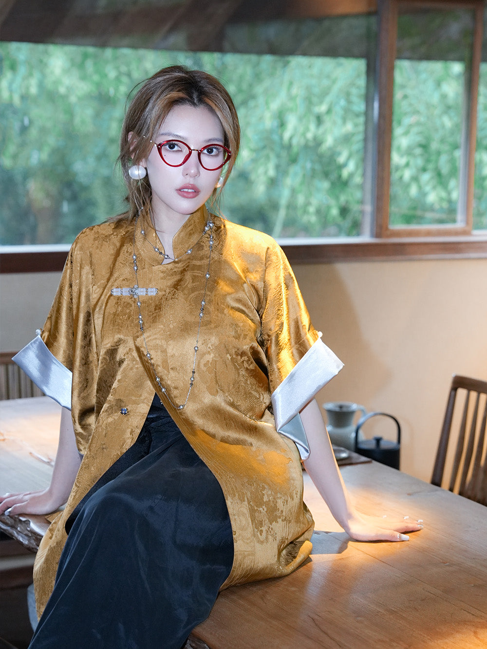 MUKZIN Tricolor Chinese Cheongsam Jacket