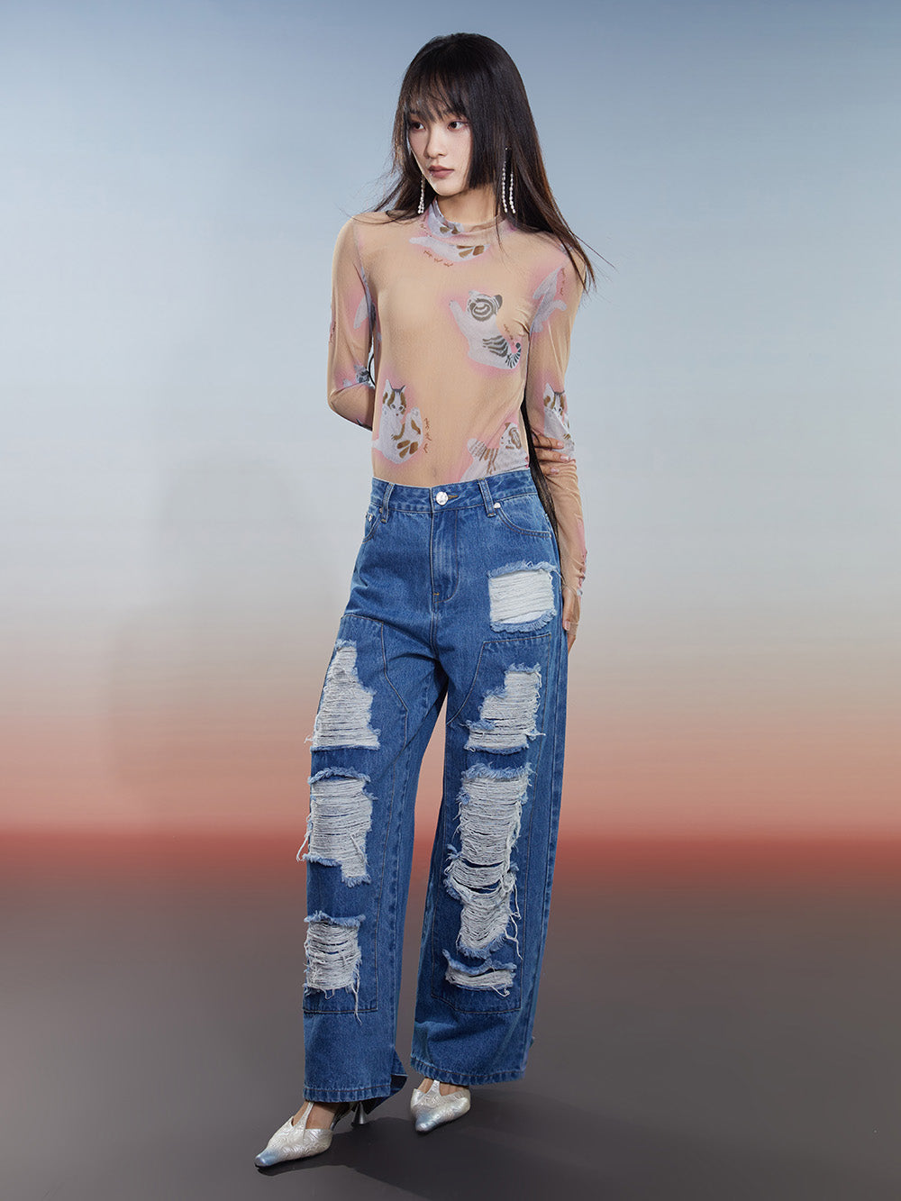 MUKZIN Classic Slim Fit Popular Printed Bottoming Undershirt
