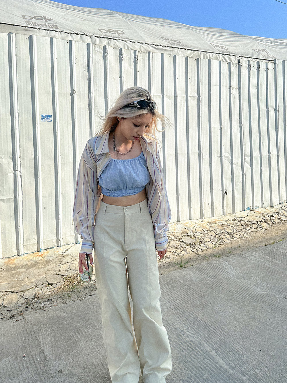 MUKTANK x TWOPLUMGIRLS Versatile Khaki Casual Pants