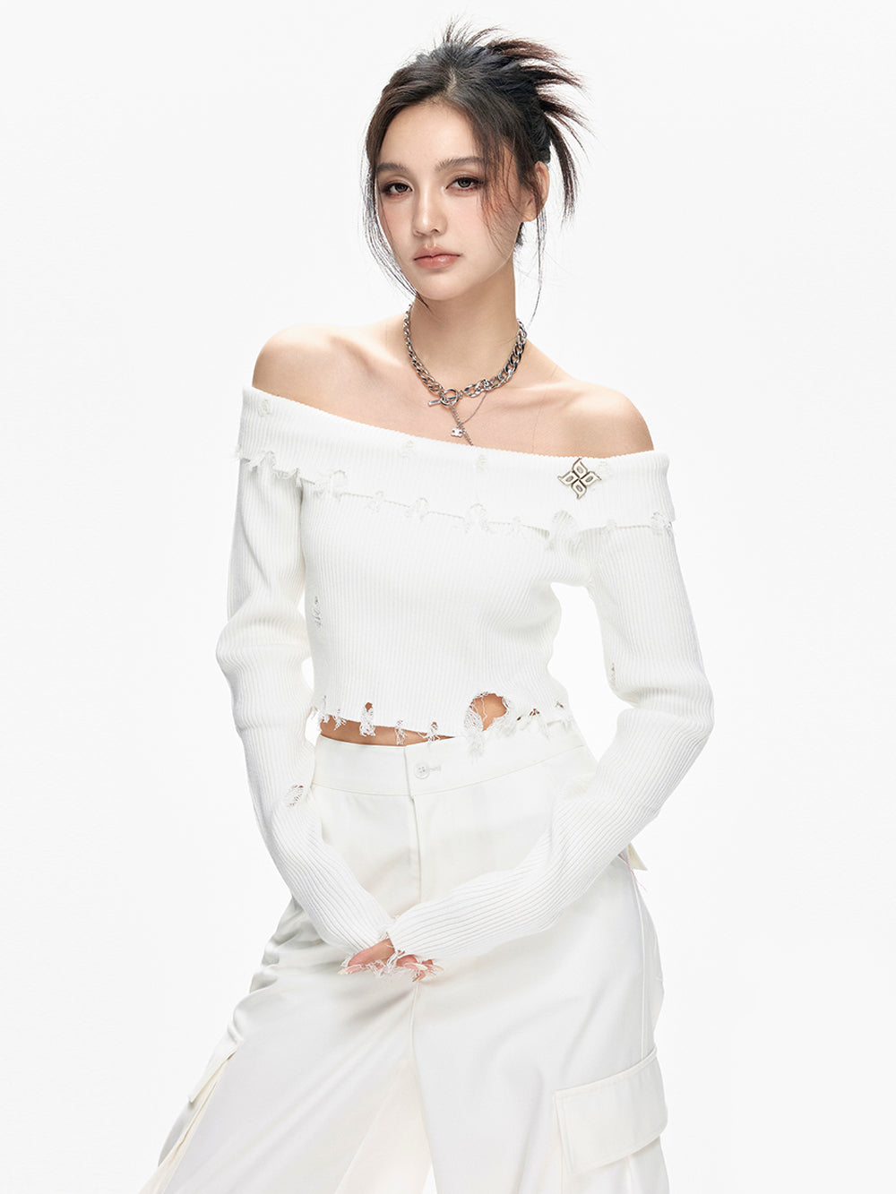 Off shoulder stretch discount top