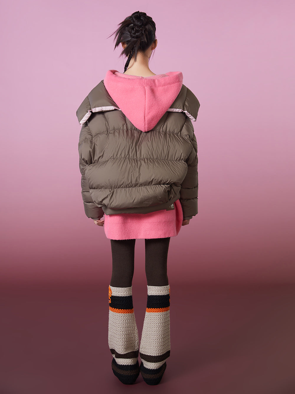 MUKZIN Color Block Fashionable High-quality Outerwear Down Jacket