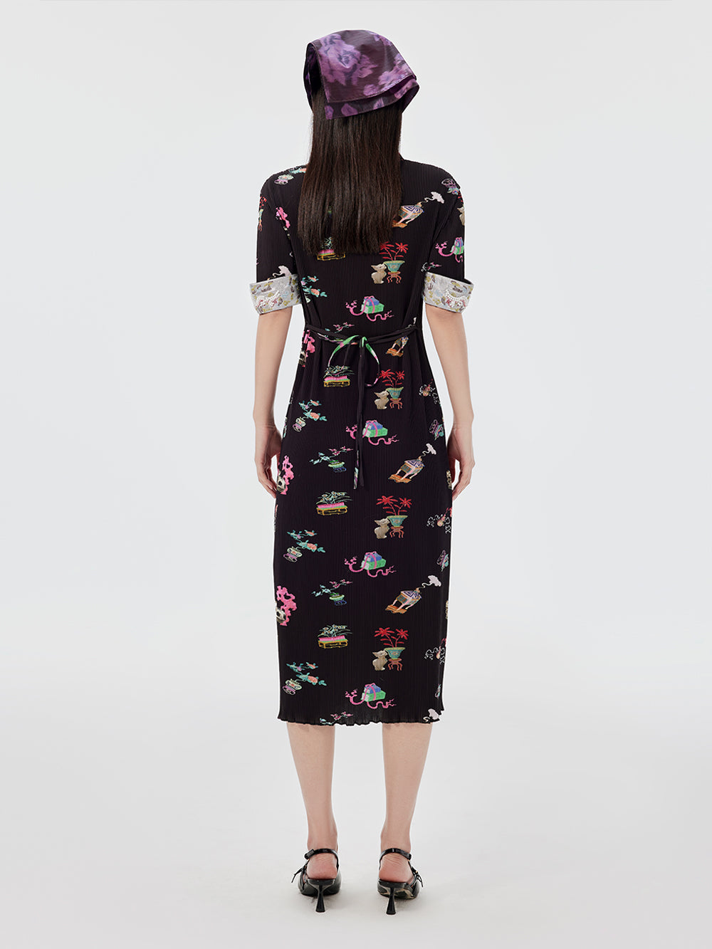 MUKZIN Printed Short-sleeved Cheongsam Qi Pao