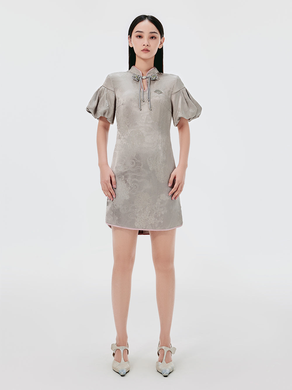 MUKZIN Vintage Jacquard Cheongsam Dress