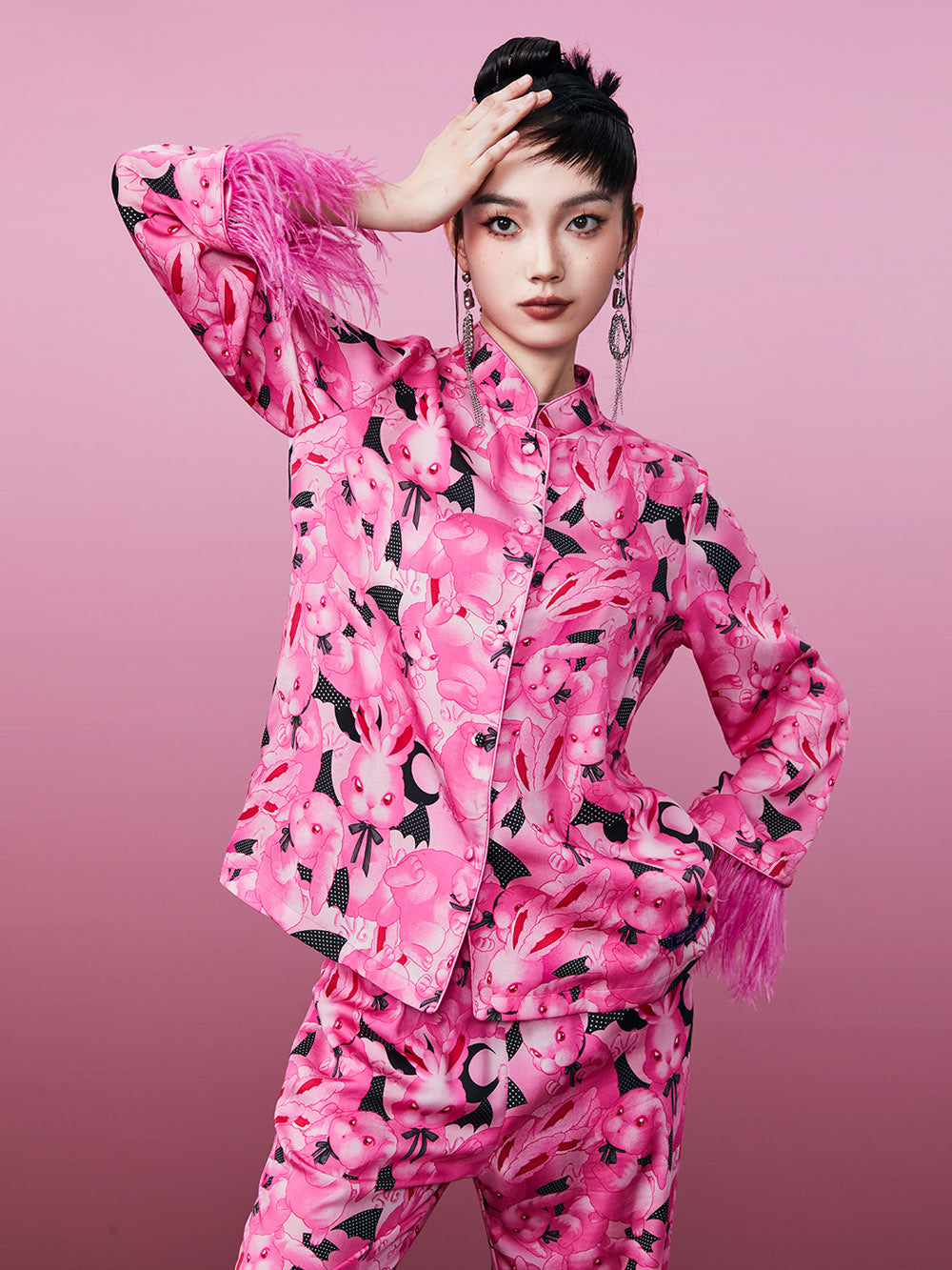 MUKZIN Original Soft Cute Pink Comfy Pajama Set