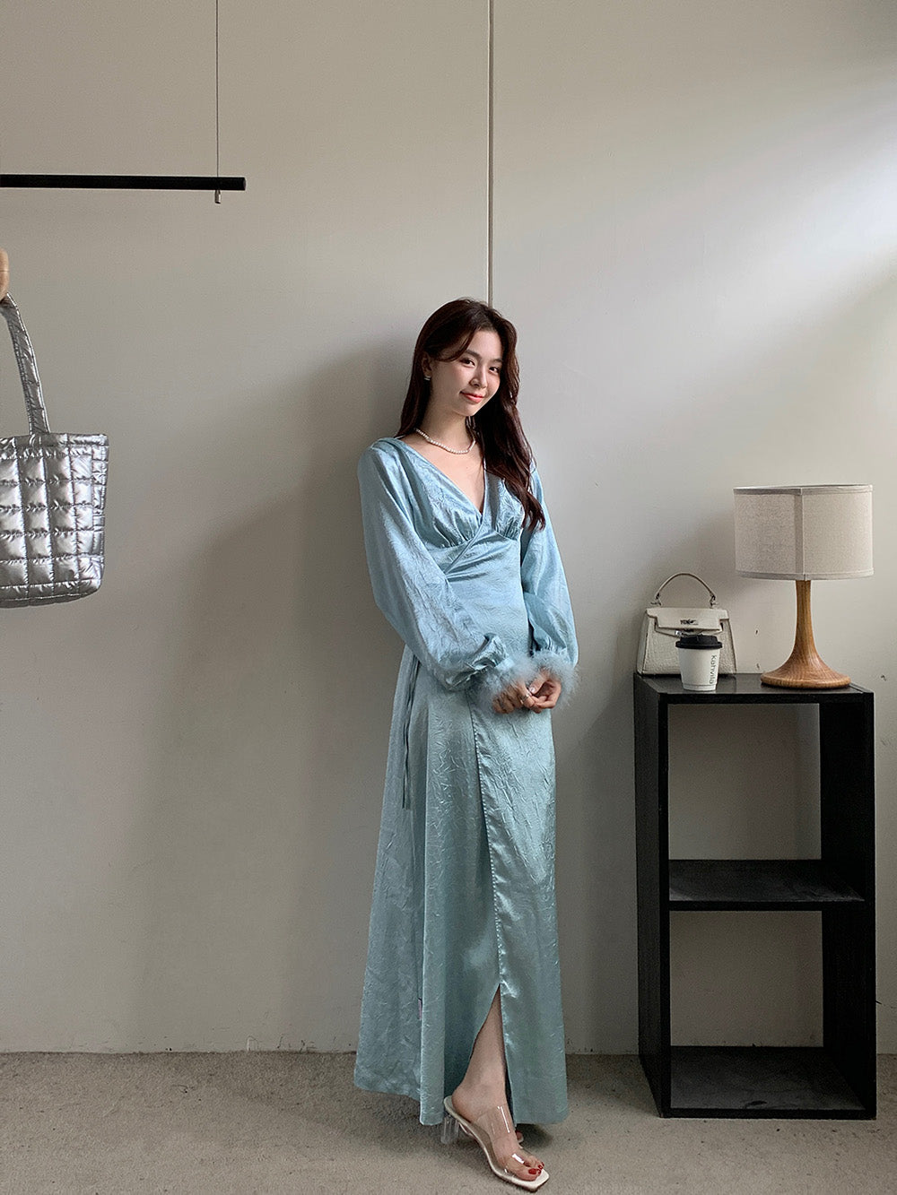 WS Premium Blue Elegant Comfortable Slim Dress
