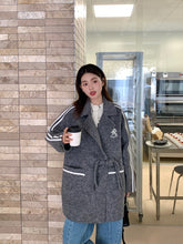 MUKZIN Elegant Gray Double-faced Woolen Coat
