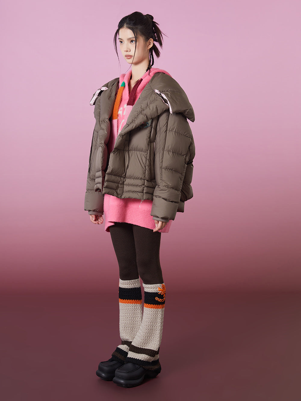 MUKZIN Color Block Fashionable High-quality Outerwear Down Jacket