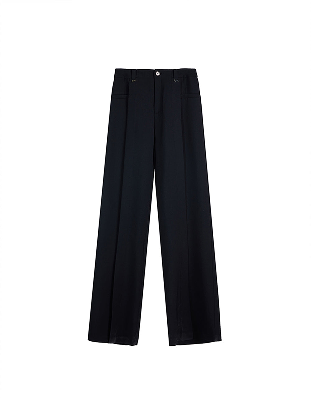 MUKTANK X MODULER Metallic Structural Feel Straight-Leg Trousers