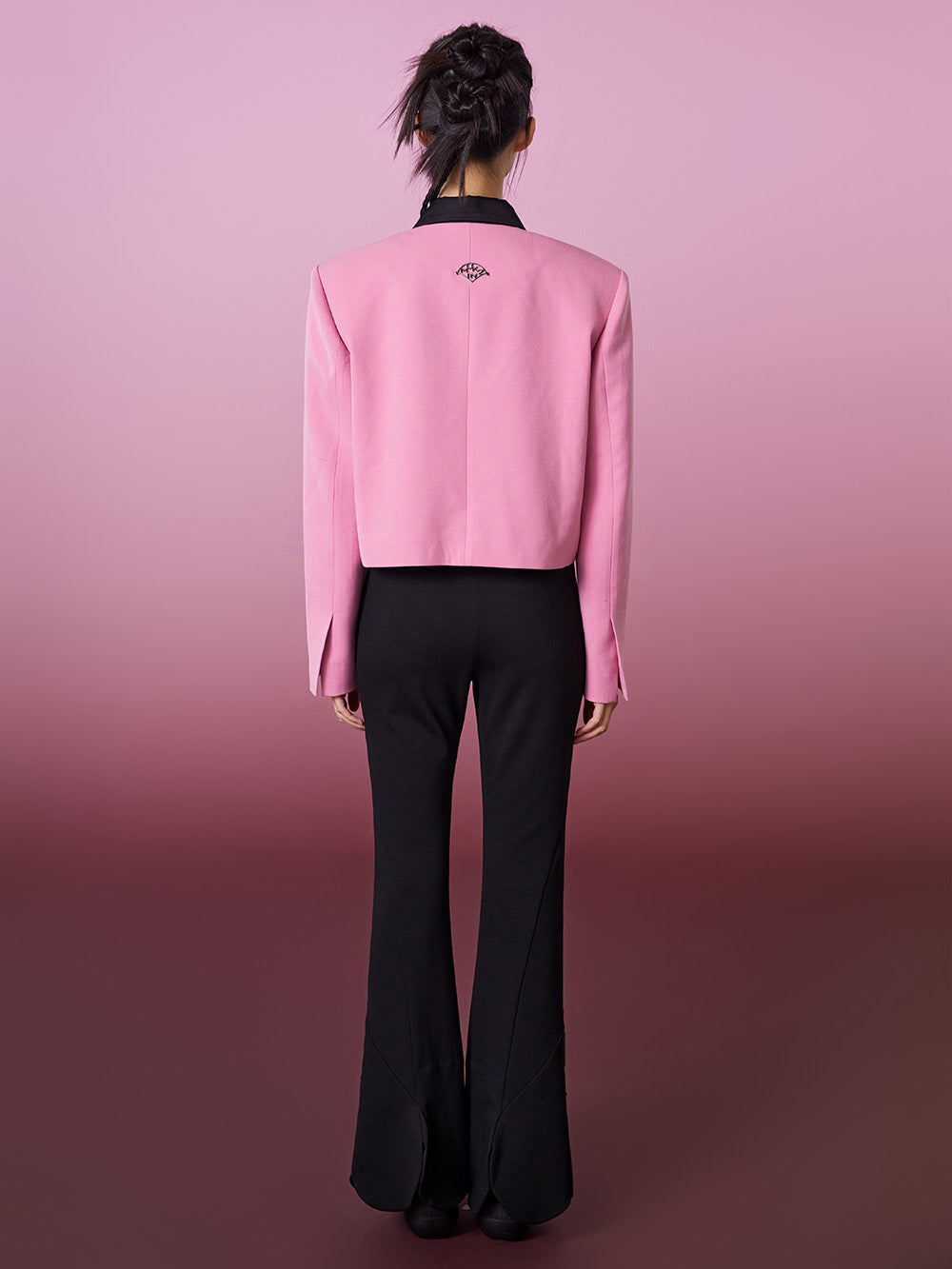 MUKZIN Pink Stylish Lapel Suit with Bow Decoration