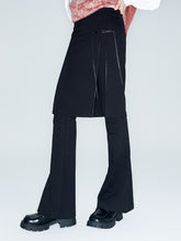 MUKZIN Linglong "Shadow" Chinese Retro Fake Two-Piece Bell-bottom Pants