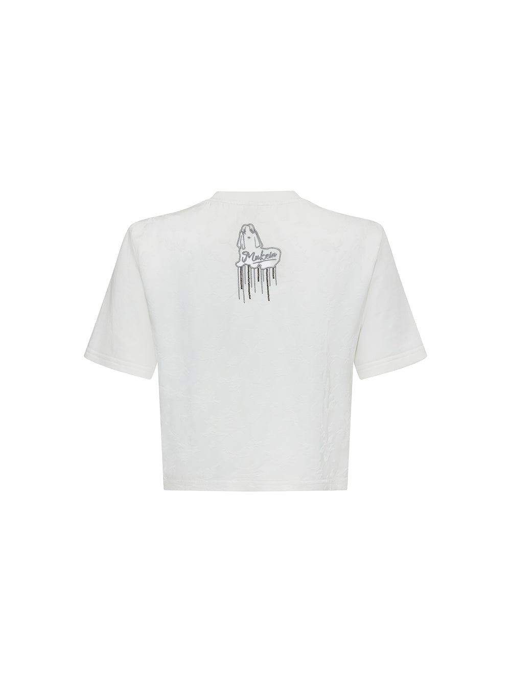 MUKZIN Classic Chinese Jacquard Casual White T-Shirt
