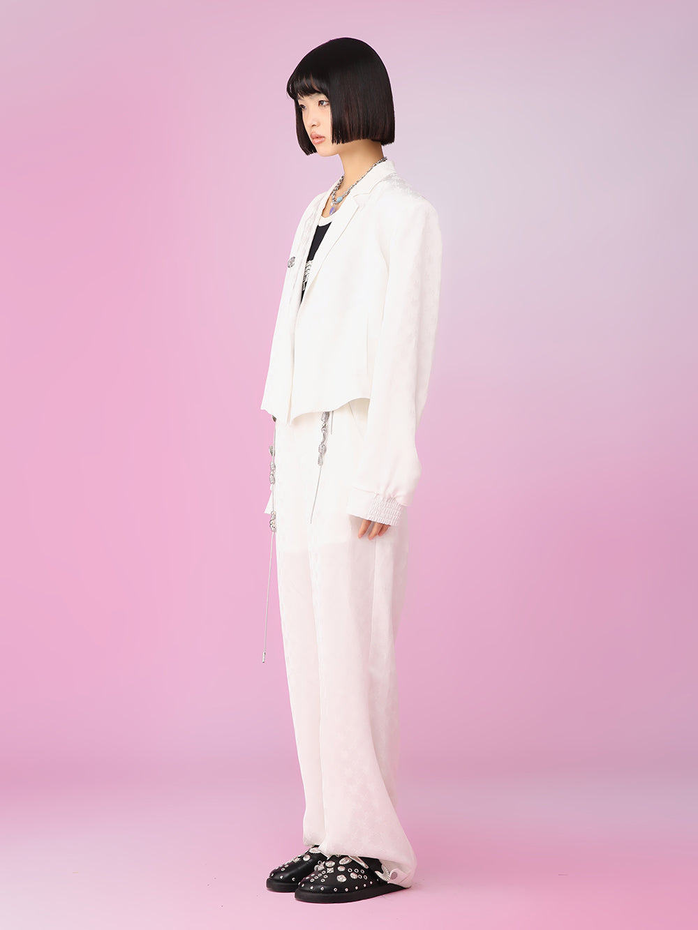 MUKZIN White Simple Temperament Charming All-Match Suit